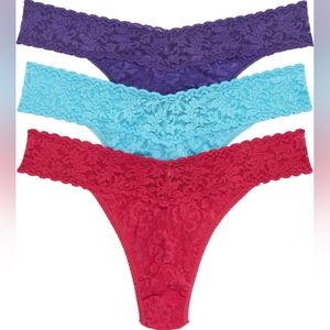 Hanky Panky 3-Pack Original Rise Lace Thongs